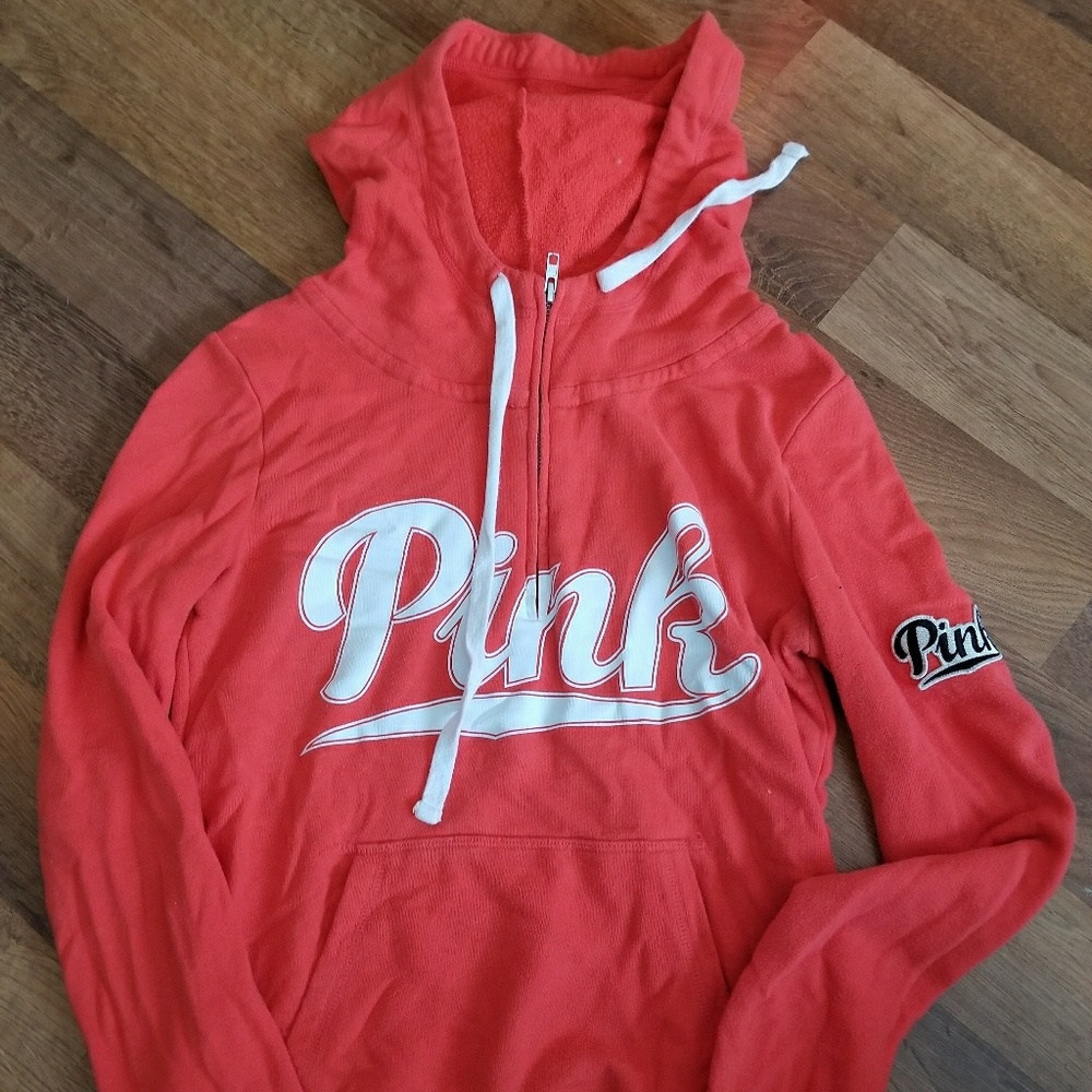 Pink hooded sweatshirt